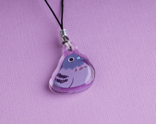 Mini Pigeon - Acrylic Phone Charm