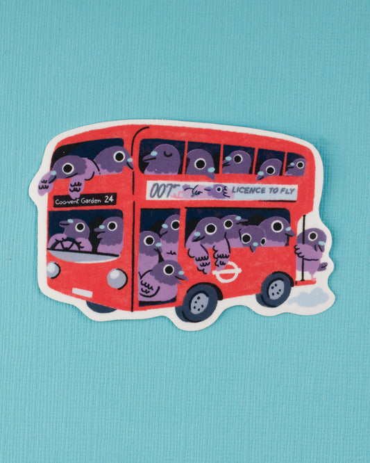Pigeon Bus - Vinyl Sticker