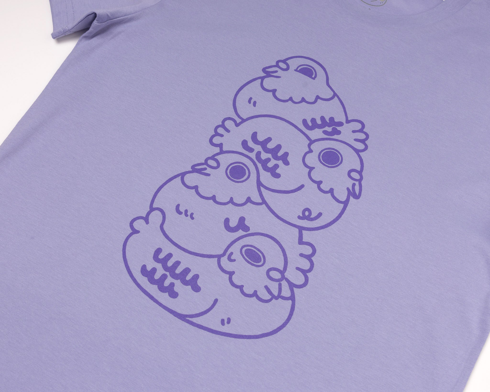 Violet Purple Pigeon Stack T-shirt