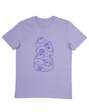 Violet Purple Pigeon Stack T-shirt