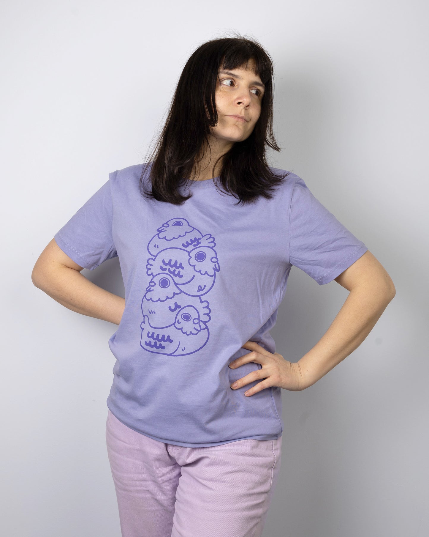 Pigeon Stack - Violet T-shirt