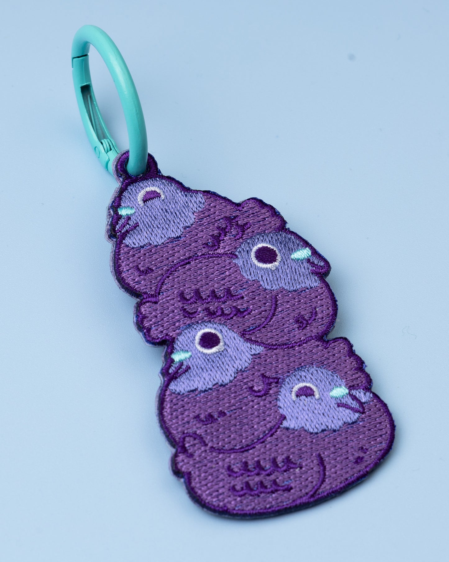 Pigeon stack - Embroidered Keychain