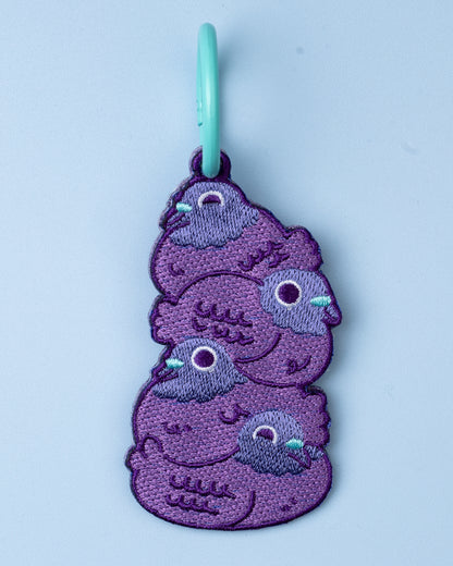 Pigeon stack - Embroidered Keychain