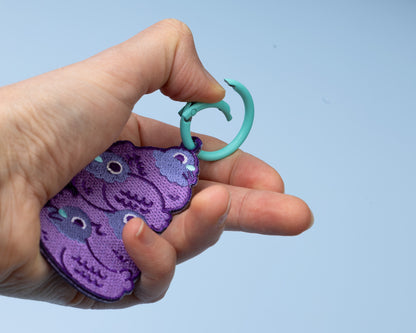 Pigeon stack - Embroidered Keychain