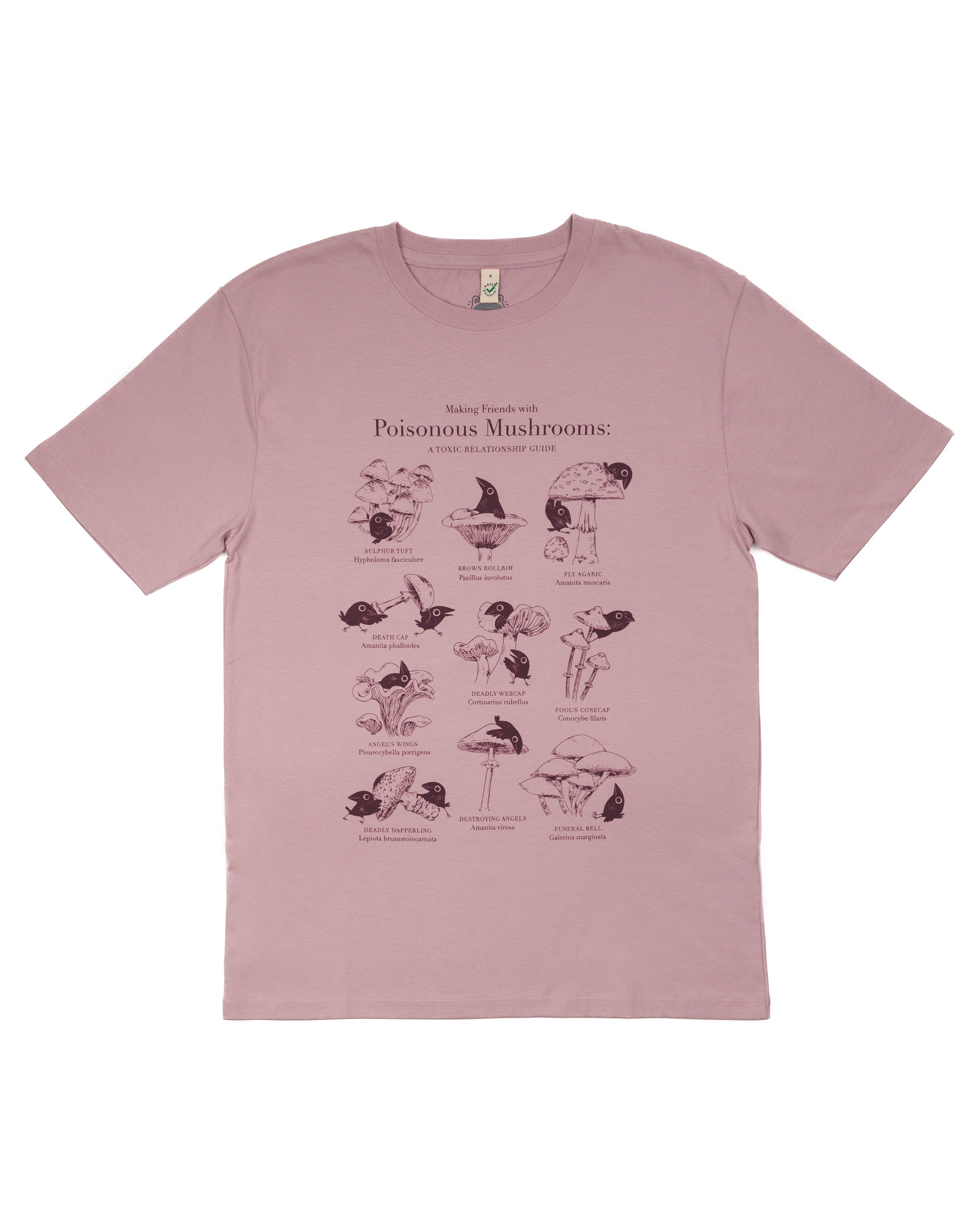 Poisonous Mushrooms - Purple Rose Pink T-shirt