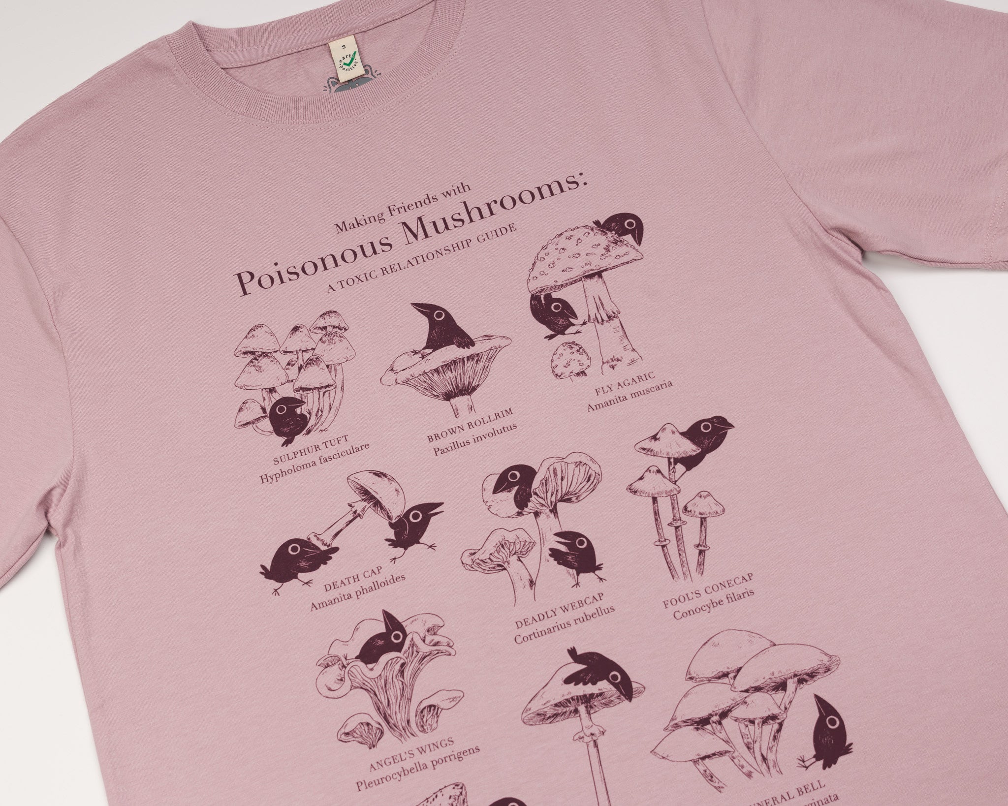 Poisonous Mushrooms - Purple Rose Pink T-shirt