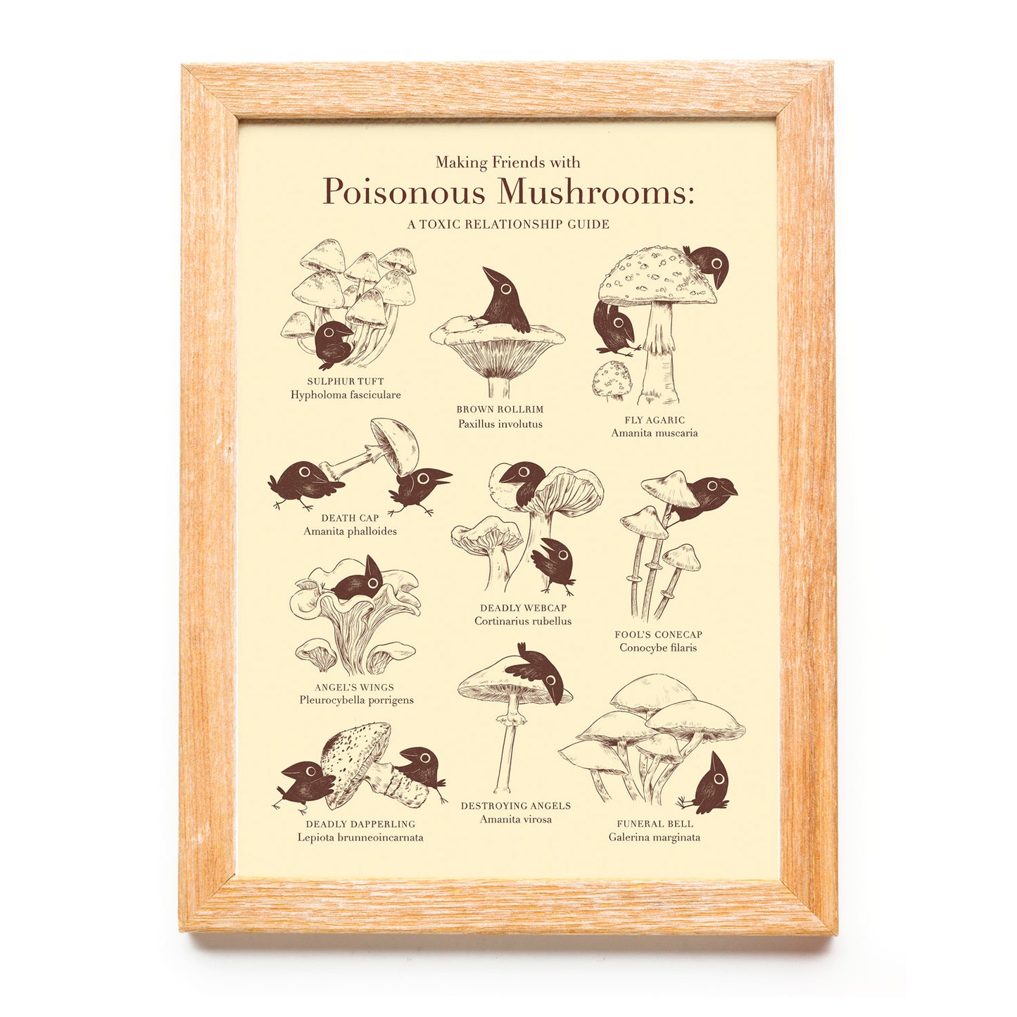 Poisonous Mushrooms - A5/A4 Art Print