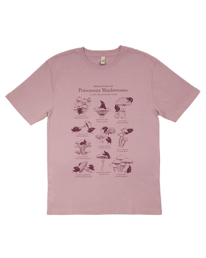 NEW Poisonous Mushrooms - Purple Rose Pink T-shirt