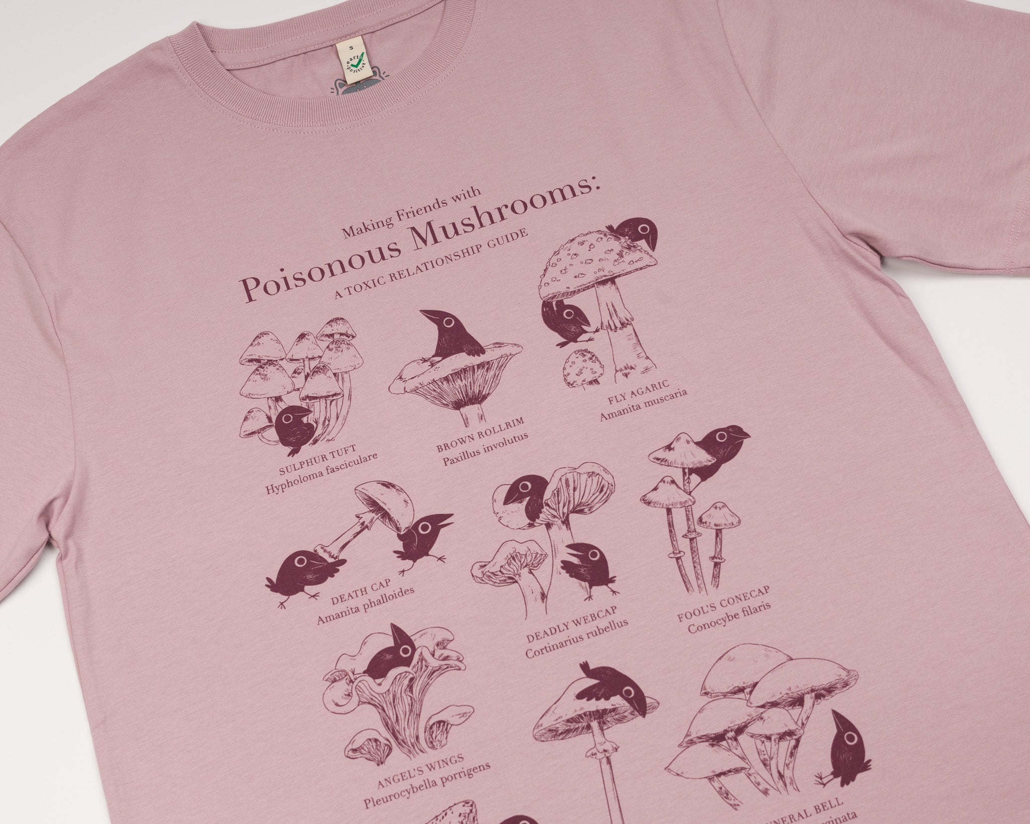 Poisonous Mushrooms - Purple Rose Pink T-shirt