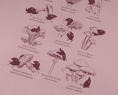 NEW Poisonous Mushrooms - Purple Rose Pink T-shirt