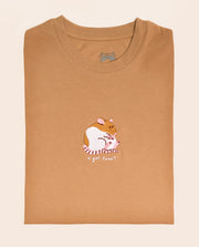U Got Food - Rat Embroidered Sand T-shirt
