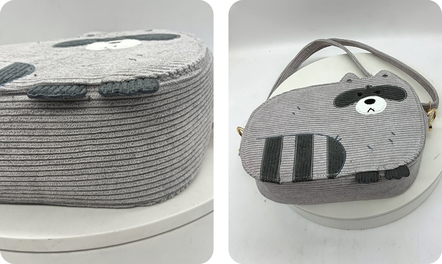 PREORDER Raccoon - Corduroy Crossbody bag