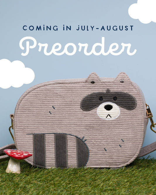 PREORDER Raccoon - Corduroy Crossbody bag
