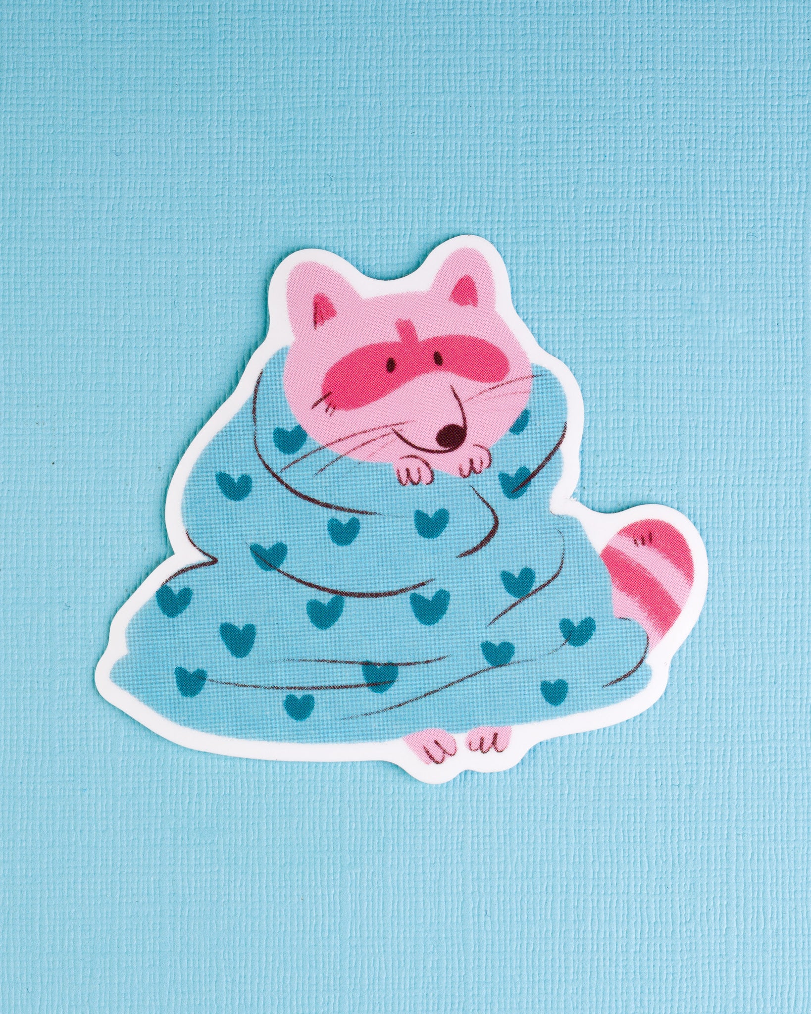 Raccoon in a Blanket - Vinyl Sticker