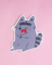 Polite Raccoon - Vinyl Sticker