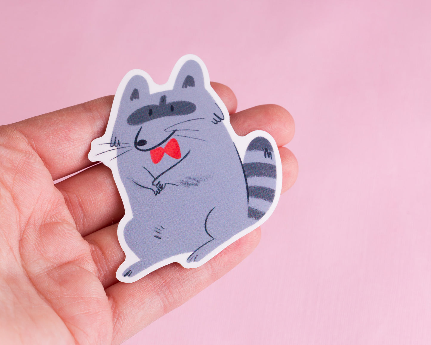 Polite Raccoon - Vinyl Sticker