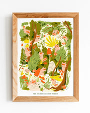 The Secret Raccoon Forest - A5 Art Print