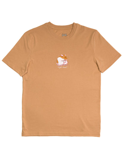 U Got Food - Rat Embroidered Sand T-shirt