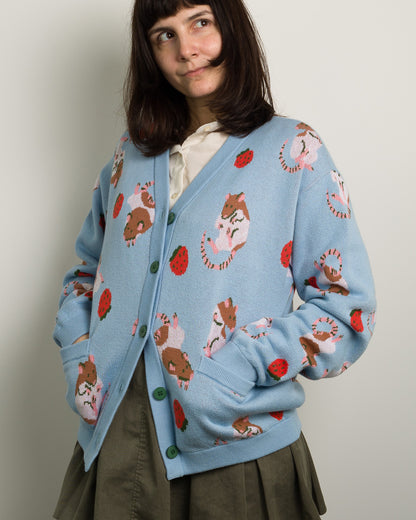 Rats and Berries - Cotton Knit Cardigan