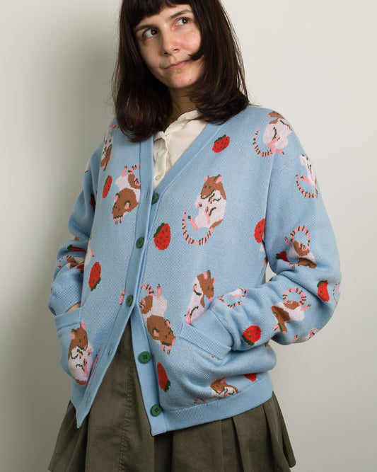 Rats and Berries - Cotton Knit Cardigan