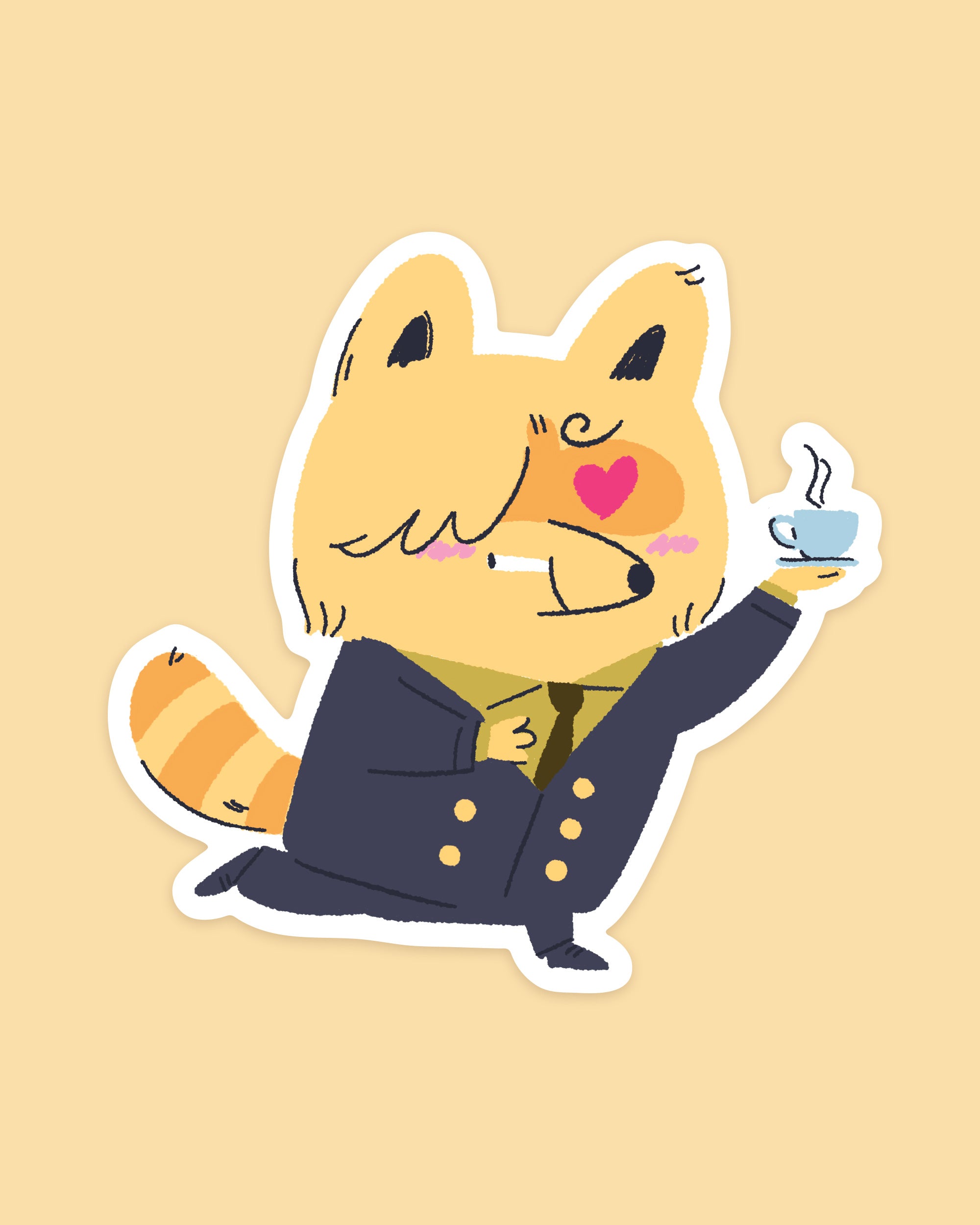 Cook - Raccoon Pirates Vinyl Sticker