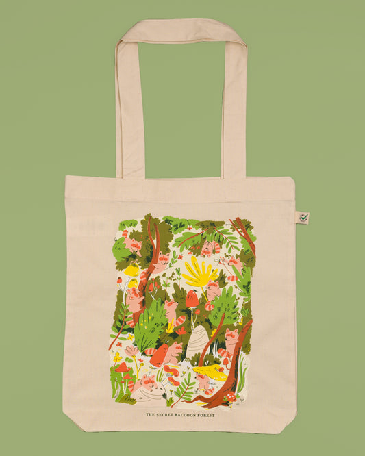 The Secret Raccoon Forest - Cotton Tote Bag