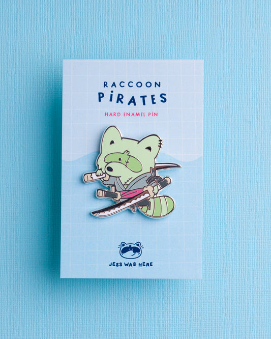 Swordsman - Raccoon Pirates Enamel Pin