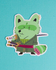 Swordsman - Raccoon Pirates Vinyl Sticker