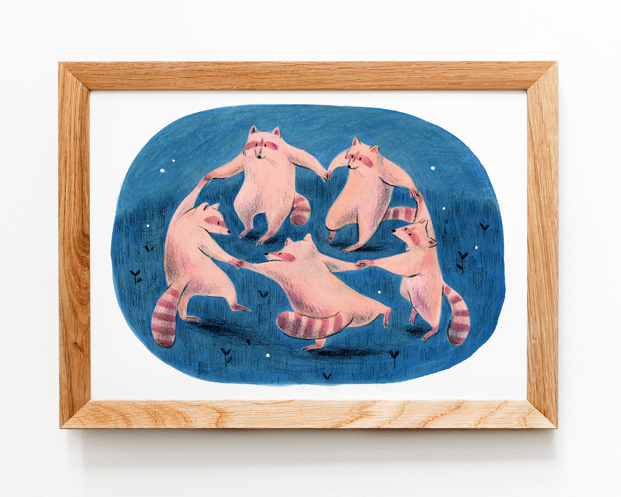 Dancing Raccoons - A5/A4 Art Print