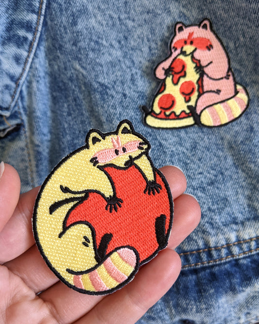 Raccoon Apple - Embroidered Patch