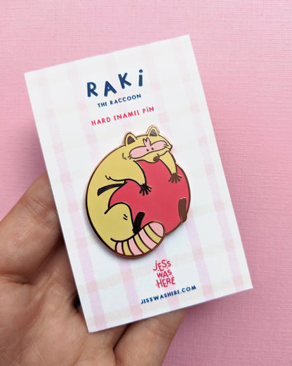 Raki the Racoon Apple - Enamel Pin