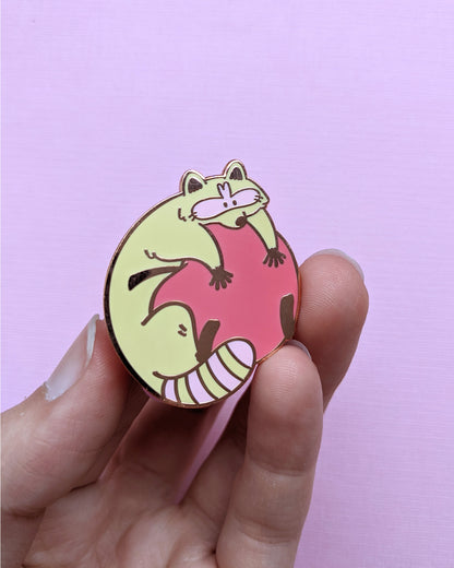 Raki the Racoon Apple - Enamel Pin