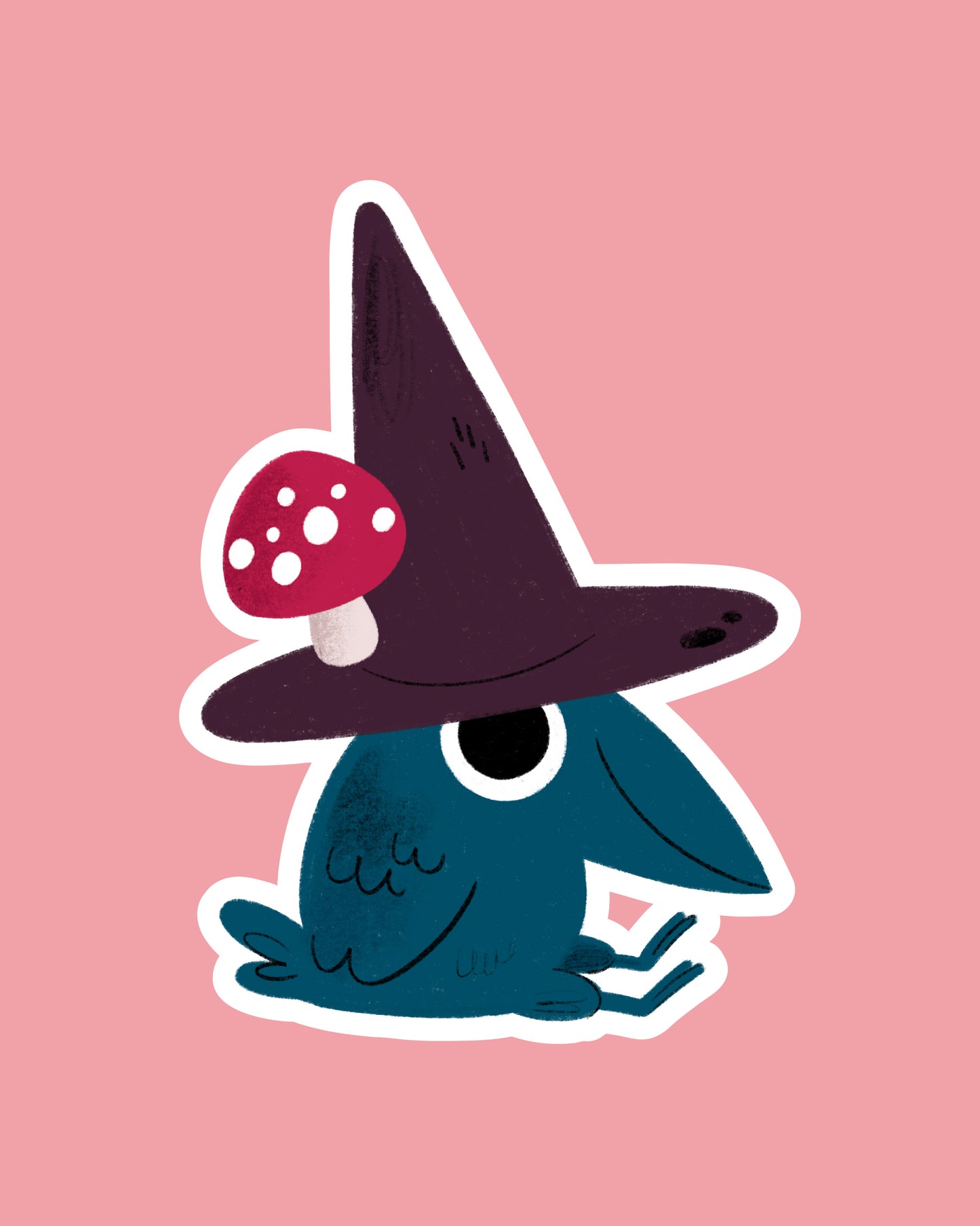 Crow with Hat - Vinyl Sticker
