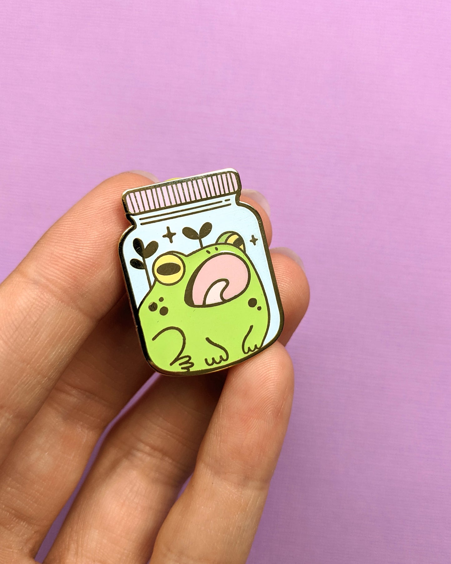 Frog in a Jar - Enamel Pin