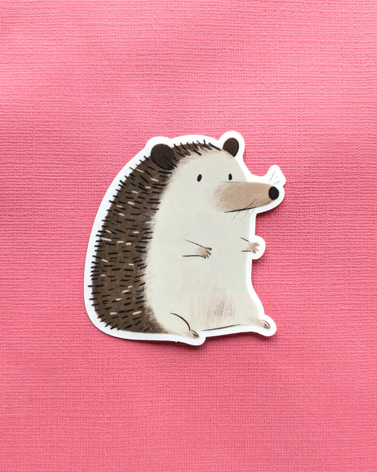 Chubby Hedgehog - Clear Vinyl Sticker