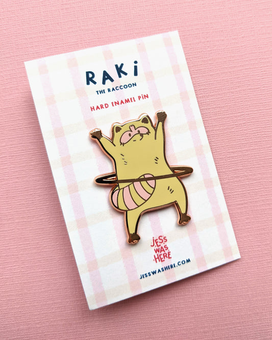 Raki the Racoon Hula Hoop - Enamel Pin