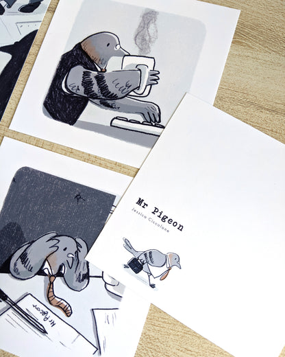 B-GRADE - Mr Pigeon - 4 Postcards Set