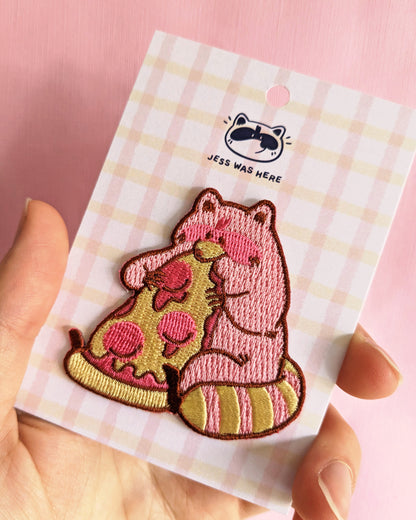 Pizza Raccoon - Embroidered Patch