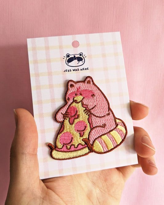 Pizza Raccoon - Embroidered Patch