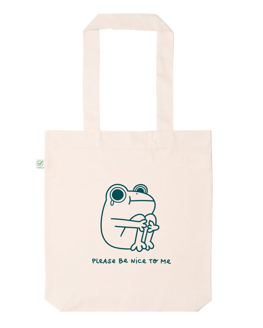 Please Be Nice to Me - Organic Natural Tote Bag