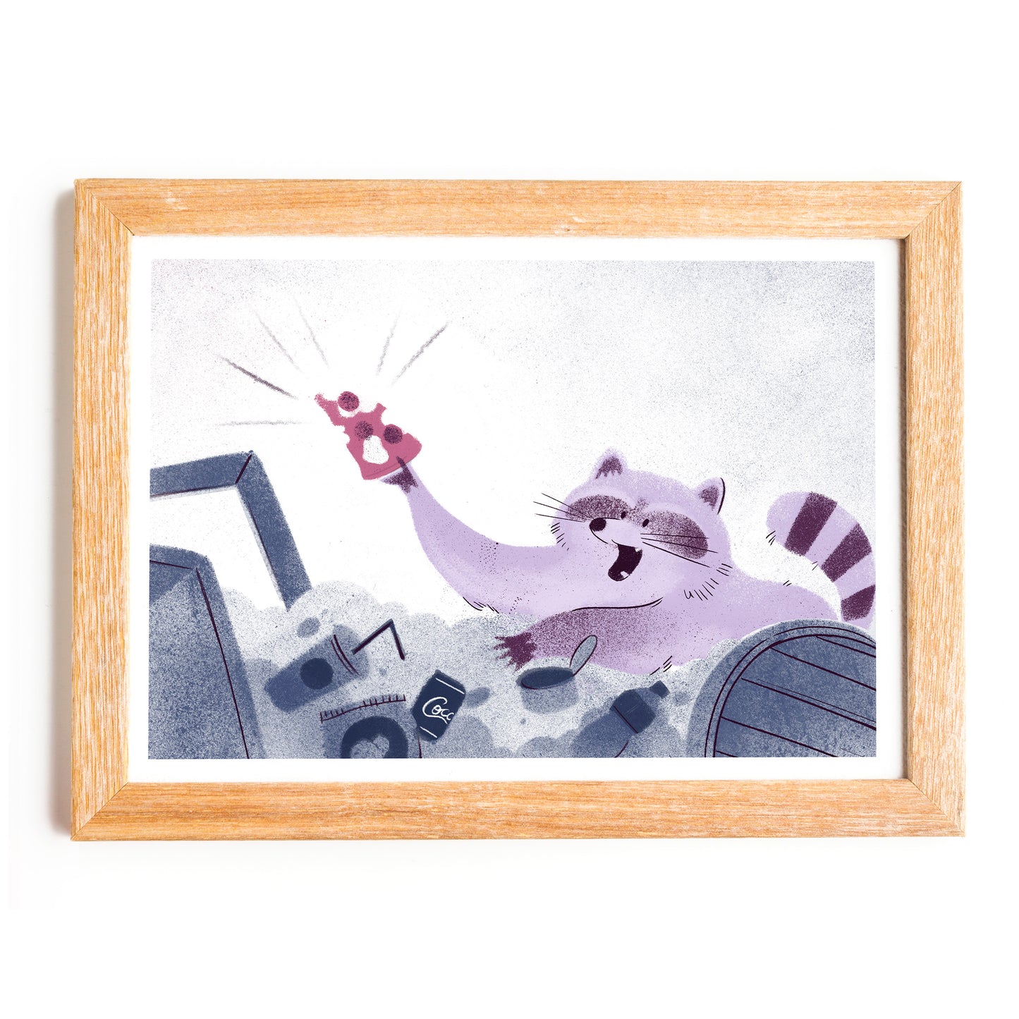 Raccoon Pizza - A5/A4 Art Print
