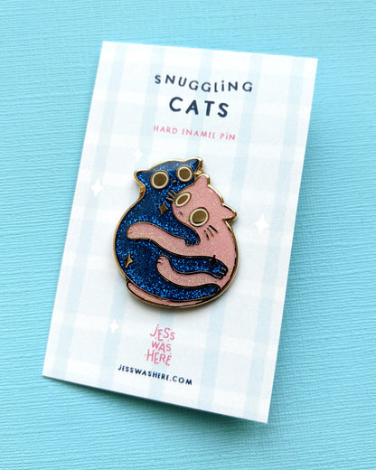 Snuggling Cats - Enamel Pin