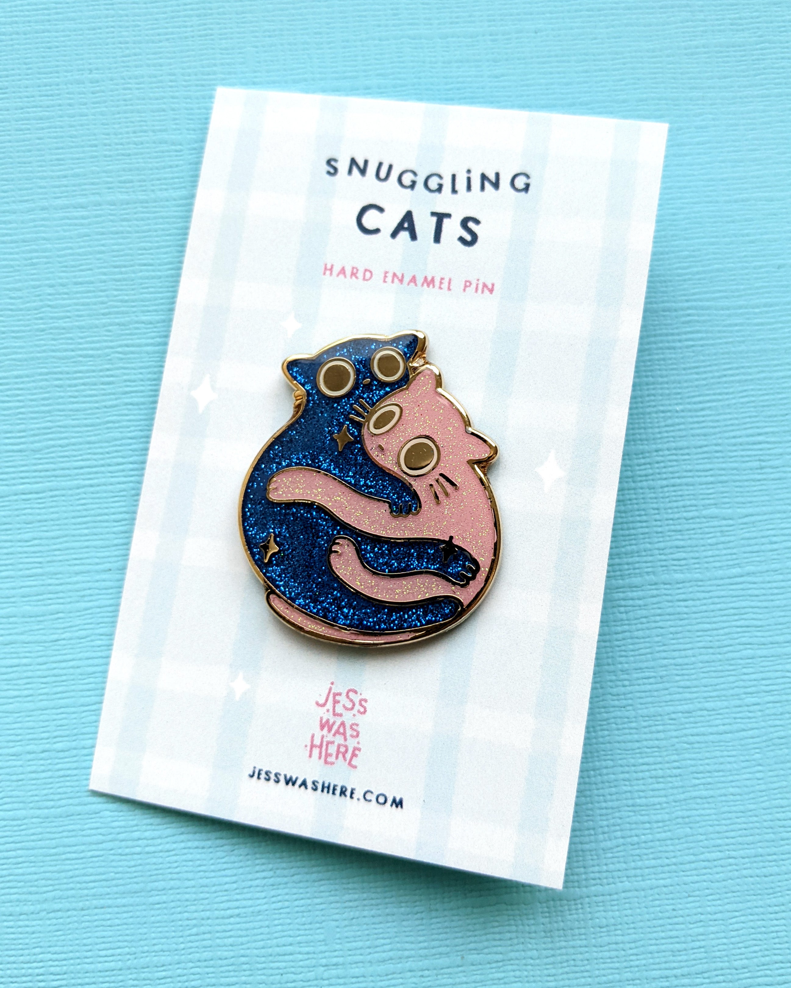 Snuggling Cats - Enamel Pin
