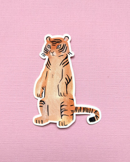 Perplexed Tiger - Vinyl Sticker